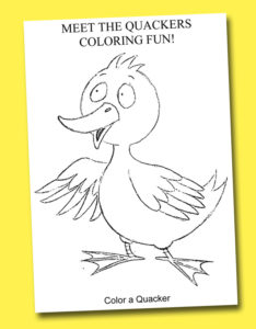 photo of Meet the Quackers coloring fun worksheet