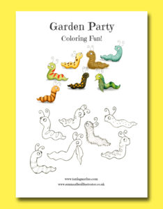 photo of Garden Party coloring fun worksheet